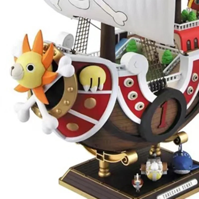 Bandai Anime One Piece Thousand Sunny Going Merry Boat Pvc Action Figure Collection Pirate Model Ship Toy Assemble Christma Gift