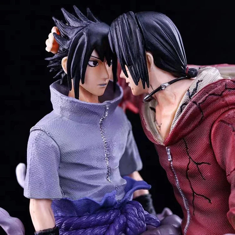 17cm Anime NARUTO Busts Figure GK Brotherhood Reconciliation Uchiha Itachi Uchiha Sasuke Action Figure PVC Collection Model Toys