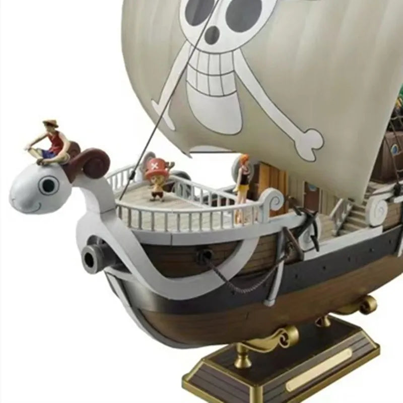 Bandai Anime One Piece Thousand Sunny Going Merry Boat Pvc Action Figure Collection Pirate Model Ship Toy Assemble Christma Gift