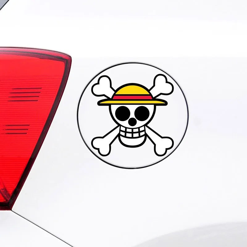 1pcs One Piece Luffy car Sticke Anime Peeking Glass Vinyl Decal Sticker For Car Window Laptop Hydroflask Waterbottle PVC