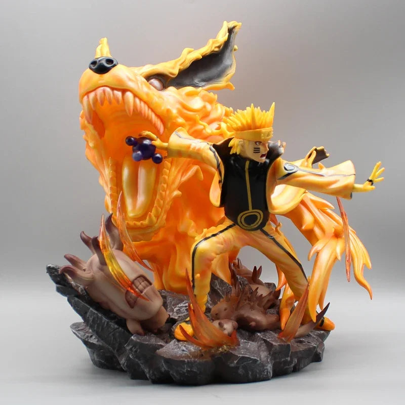 29cm Anime Naruto Figure GK Kurama Uzumaki Naruto Action Figure Kyuubi Uzumaki PVC Collection Model Figurine Toys Gifts