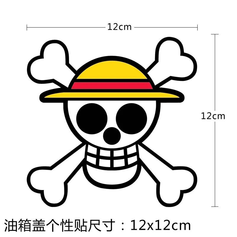 1pcs One Piece Luffy car Sticke Anime Peeking Glass Vinyl Decal Sticker For Car Window Laptop Hydroflask Waterbottle PVC