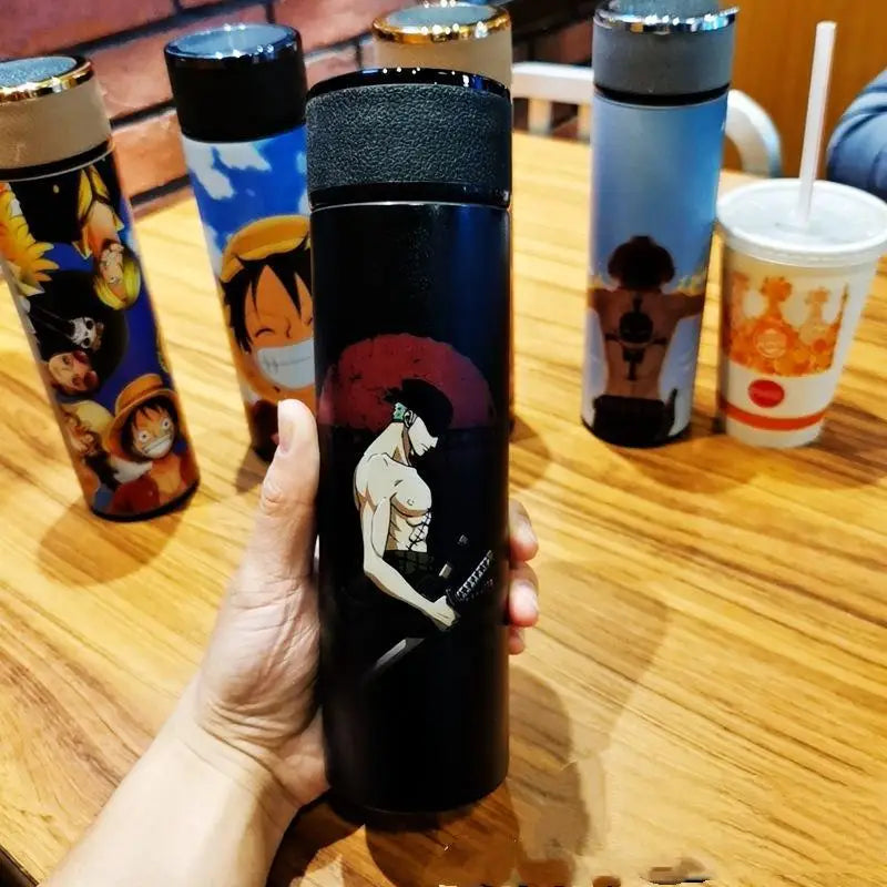 Anime One Piece Vacuum Cup Cosplay 304 Stainless Steel Student Thermos Flask Coffee Mug Water Bottle School Boyfriend Gift