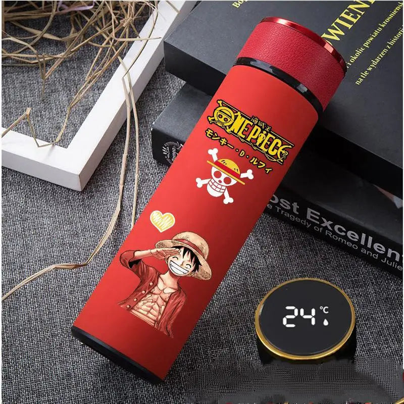 Anime One Piece Vacuum Cup Cosplay 304 Stainless Steel Student Thermos Flask Coffee Mug Water Bottle School Boyfriend Gift